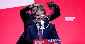 Protester Throws Glitter on U.K. Labour Party Leader