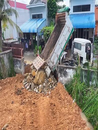 Brilliant Project Start! Clearing Flooded Pond Landfill with Truck & Bulldozer’s Excellent Stone Work! | JoJo Construction | Facebook