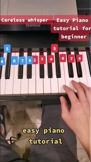 Careless whisper. easy piano tutorial for beginners.