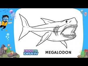 How to draw Megalodon