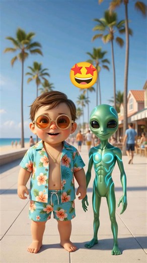 cute baby dance with alien #amitocoseita #aliendance #dametucosita #cutebaby #babydance