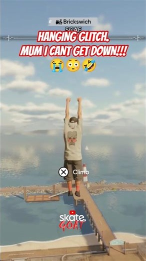 🤣 HANGING GLITCH | JUST CUS. #SKATE4 #theskategoatmedia #glitch #skate #game #funny #gaming #fun