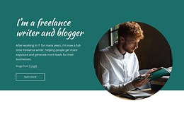 I'am a freelance writer - Website Template by Nicepage