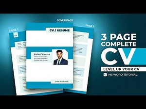 Perfect CV Resume Format in MS Word | For Freshers & Experienced