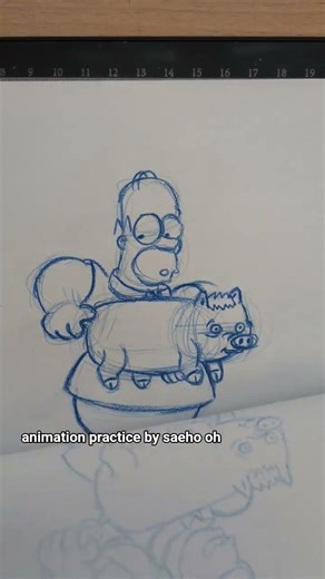 Spider pig by Homer Simpson #animation #TheSimpsons #2danimation #traditionalanimation