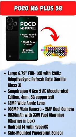 POCO M6 Plus 5G ⚡ Full Review | Best Budget 5G Gaming Phone 2025?#shorts #review #viral #poco