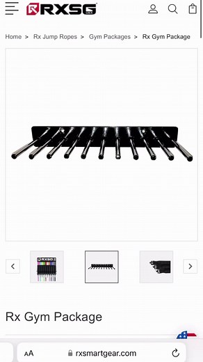 Five ⭐️⭐️⭐️⭐️⭐️ review “I’ve been an affiliate owner for 10 yrs, this was a long over due purchase. Great product in quality ropes and a neat and organized storage set up. My athletes appreciate the opportunity to test and use exactly the right rope when doing or learning double unders.” does your gym have #rxsggympackage ? #rxsg #jumpropes #doubleunders | Rx Smart Gear