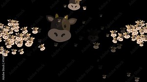 cow emoji, animated cow, cartoon cow, cow face, cute cow, farm cow, cow character, playful cow, cow art, emoji animation, dairy cow, happy cow, funny cow, cow design, smiling cow, cow emoji art, adora Видео Stock