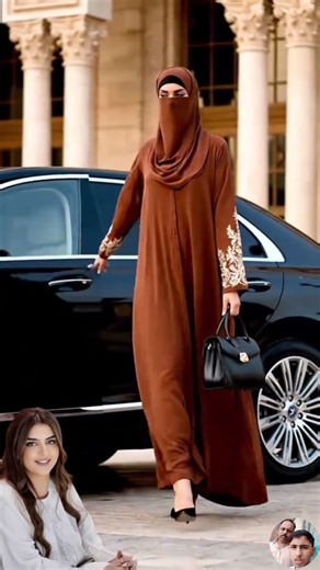 dubai hajib queen 👑 enjoy rich life style #beautiful abaya tutorial video #fashiontrends #beauty