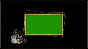 black and gold wedding invitation green screen background