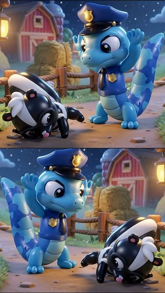 Q R S T Police Animals Song 🐦🐰🐍🐯 Catch the Thief! Learn ABC & Animal Sounds 🚓🎈