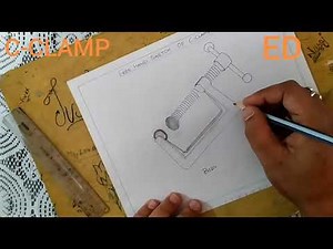 HOW TO DRAW C-CLAMP WITH SIMPLE METHOD