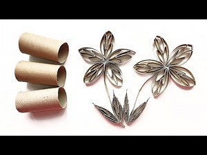 Beautiful Craft Idea with Toilet Paper Roll Tubes / DIY Tutorial / Paper Quilling for Greeting Cards