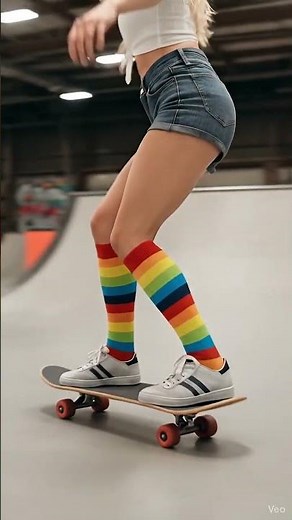 Women’s Neon Rainbow Knee High Socks | Colorful Striped Style by Sumona