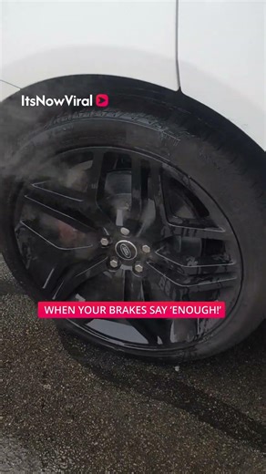 Shocking Moment: Range Rover Wheel Catches Fire! 🔥 || ItsNowViral