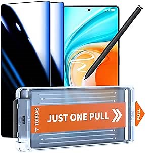TORRAS for Samsung Galaxy S25 Ultra Privacy Screen Protector [Military-Grade 9H+ Aerospace Tempered Glass] [One-Pull Installation] Anti Spy Screen Protector Samsung Galaxy S25 Ultra 6.9″ (2 Pack)