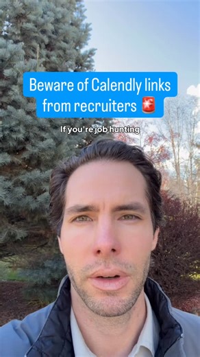 Truman Kain on Instagram: "It’s not that you can’t schedule an interview via Calendly. You just need to make sure you’re on the right site if doing so… and Calendly should not make you log in to schedule an interview. If you’re being asked to log in via Google, Facebook or any other account, it’s a scam. Nice research from @pushsecurity!"