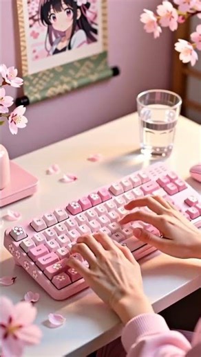 Keyboard ASMR 🍮⌨️ | Soft Typing Sounds & Cozy Desk Vibes for Relaxation #ASMR#Keyboard ASMR