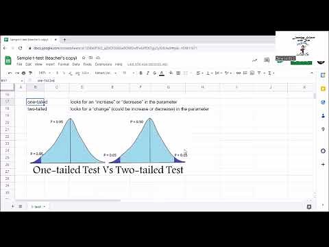 How to use t-test in Google sheets