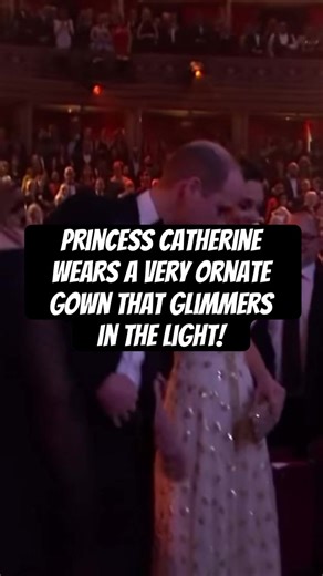 Princess Catherine looks Breathtaking in Golden Glimmer Gown! #princessofwales #katemiddleton #royal | CelebSpill