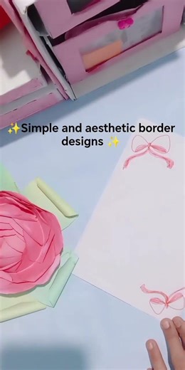 simple and aesthetic ✨border design idea 💡#Diy #new#artscraft #easy #design #border #simple #make
