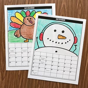 Editable Directed Drawing Calendar, Holiday or Christmas Parent Gift - Etsy