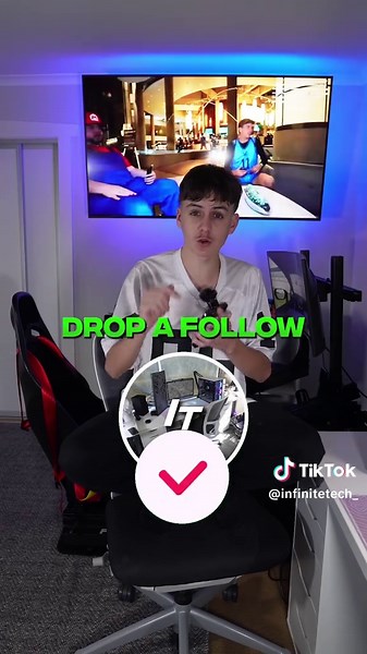 Upgrading my gaming bedroom with my new racing simulator setup #tech #techtok #gamingsetup #pcsetup #setup #pc #pcgaming #simracing #racingsim #gamingroom #technology #infinitetech