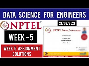 Nptel Data Science for Engineers Week 5 Answers | Data Science for Engineers Nptel Assignment 5