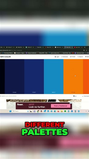 Unlock Viral Website Colors: Find the Perfect Palette FAST! #shorts