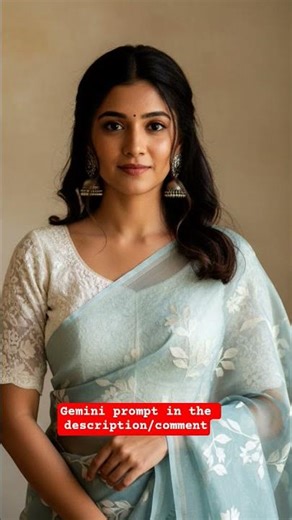 Trending Saree Gemini prompt in the description/comment✨ #geminiprompt #geminiai #chatgpt