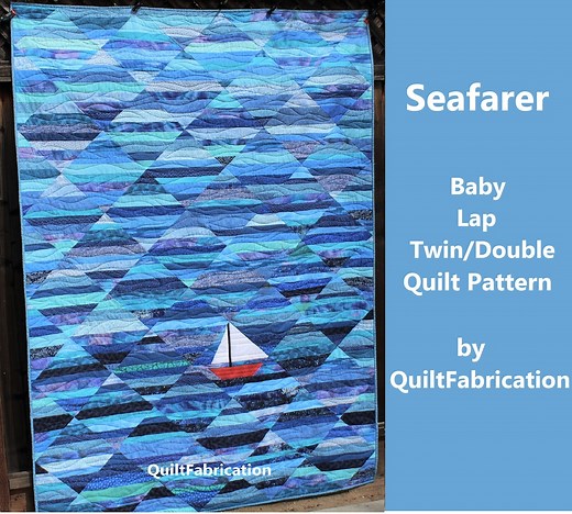 Seafarer Quilt Pattern, Nautical Sailboat, Easy Scrap Quilt Pattern, String Quilt Blocks, Free-form Piecing, Multi Size - Etsy