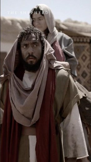 Before the angel appears, Mary and Joseph meet a shepherd they’ll soon see again.