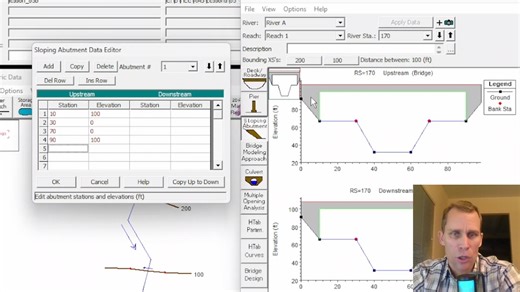 HEC RAS Lesson 5 - Geometric Data - Entering and Editing Bridge Data