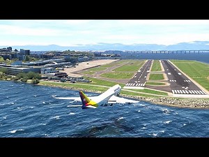 Unbelievable 747 Pacific Airlines Landing on Short Runways Santos Dumont Airport Rio De Janeiro