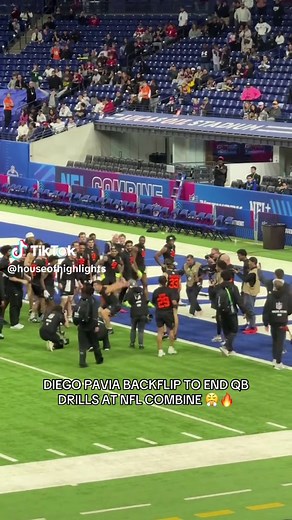 Diego Pavia's Spectacular Backflip at NFL Combine