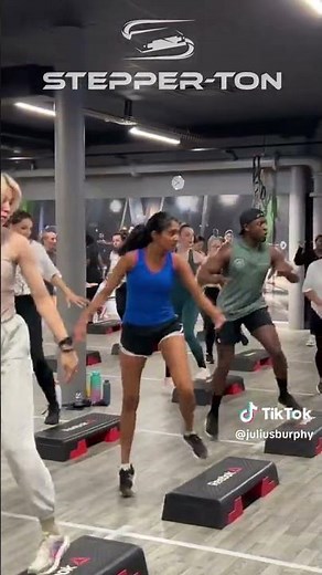 STEPPER-TON aerobic instructor Julius Burphy (from the UK) used SB19's GENTO in his step class!