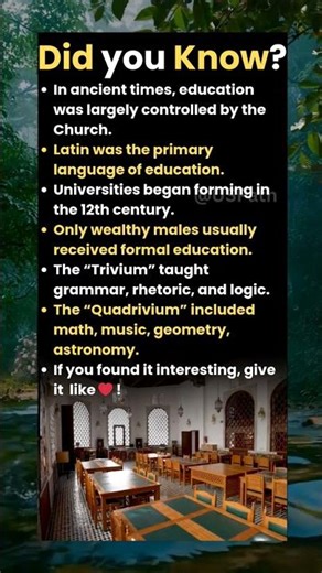 Did you know "universities began forming in the 12th century"?