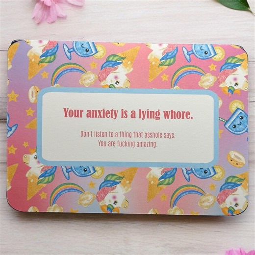 Snarky Anxiety Greeting Card | Encouragement With Edge (5x7) - Etsy