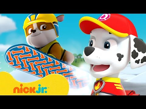 PAW Patrol Best Sports Rescues! 🏂 10 Minute Compilation | Nick Jr.