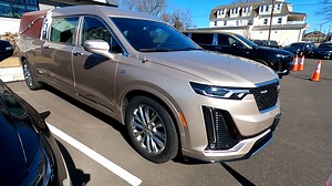 Coach of a different color installment: New Autumn Leaf over Antelope '24 The S&S Coach Company XT6 Victoria and gold over black XT6 Presidential Limousine walk around at Heritage Coach prior to deliveries. #funetorium #funeralfinds #funeralhistory #funeralhome #funeralcoach #coachbuilt #sscoach #cadillac #xt6 #victoria #hearse #presidential #limousine #limo #procar #heritagecoach #pennsylvania | Funetorium