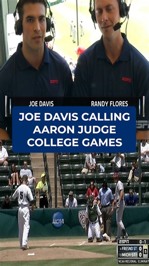NCAA Baseball | Aaron Judge college highlights, called by Joe Davis ⚾️🗣️ #NCAABaseball | @fresnostatebsb | Instagram