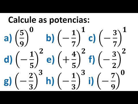 Operações com Frações - Calcule as Potências