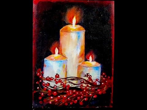 How to paint a Candle Flame - a Ginger Snap Acrylic paint Tips and Tricks