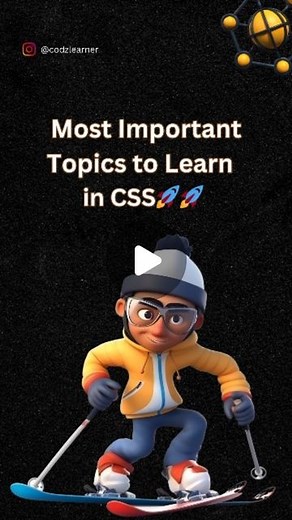 Codz Learner | Web Developer on Instagram: "Most Important Topics to Learn in CSS 🚀🚀 . . If u are learning web development then you need to know this💯💯 . . LIKE, COMMENT, SHARE AND SAVE THE POST!👍🔥✨ . . Follow @codzlearner for more content!🚀🚀 . . Thanks for Reading 😃🙋 . . Did you like it? Let me know in the comment🕵️🕵️ . . Follow @codzlearner for daily content!✅💡📚 . . #webdevelopment #developers #coding #programmer #programming #html #css #webdev #100daysofcode #tips #tipsandtricks