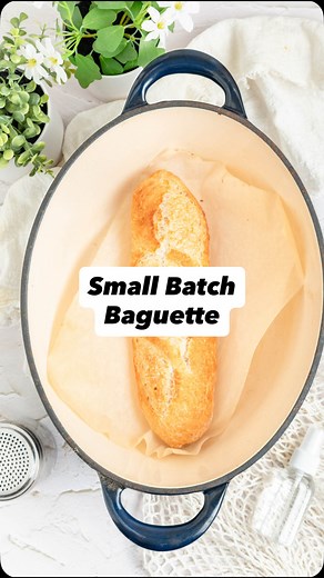 2.8M views · 29K reactions | ...but I WILL share the recipe! My small batch baguette recipe has gone viral several times with good reason. What are you waiting for? The recipe is on my site (ThePracticalKitchen.com) and linked in my profile for you. It uses 1 cup (120g) of all purpose flour, plus salt, water, and yeast. That’s it! And you can make it in an afternoon. Easy! ⁠ ⁠ https://thepracticalkitchen.com/small-batch-mini-baguette-bread/ | The Practical Kitchen | Facebook