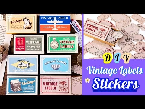 How to Make Journal Vintage Label Stickers Set at Home / DIY JOURNAL SET / DIY Journal Stationary