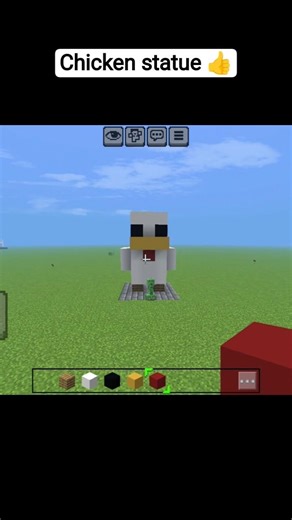 Chicken statue 👍 tutorial in Minecraft shorts #viral