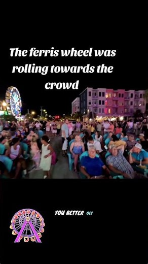 she was hypnotized to believe that the ferris wheel was rolling towards everyone. #hypnosis #comedy