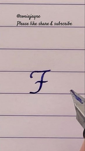 How to write Capital F in Cursive | Cursive Alphabet Tutorial