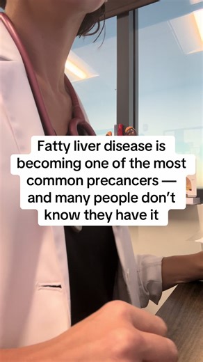 Fatty liver disease (MASLD) is increasing in younger adults — often with no symptoms. Clues can show up in labs before weight ever changes: Watch for: • rising ALT/AST • high triglycerides • low HDL • elevated fasting insulin • fatty liver on ultrasound/FibroScan Why it matters: 👉 it’s tied to insulin resistance, visceral fat, and higher risk of cancer What helps: • strength training • daily movement • reducing sugary drinks ultra-processed foods Tracking matters more than guessing. To learn wh